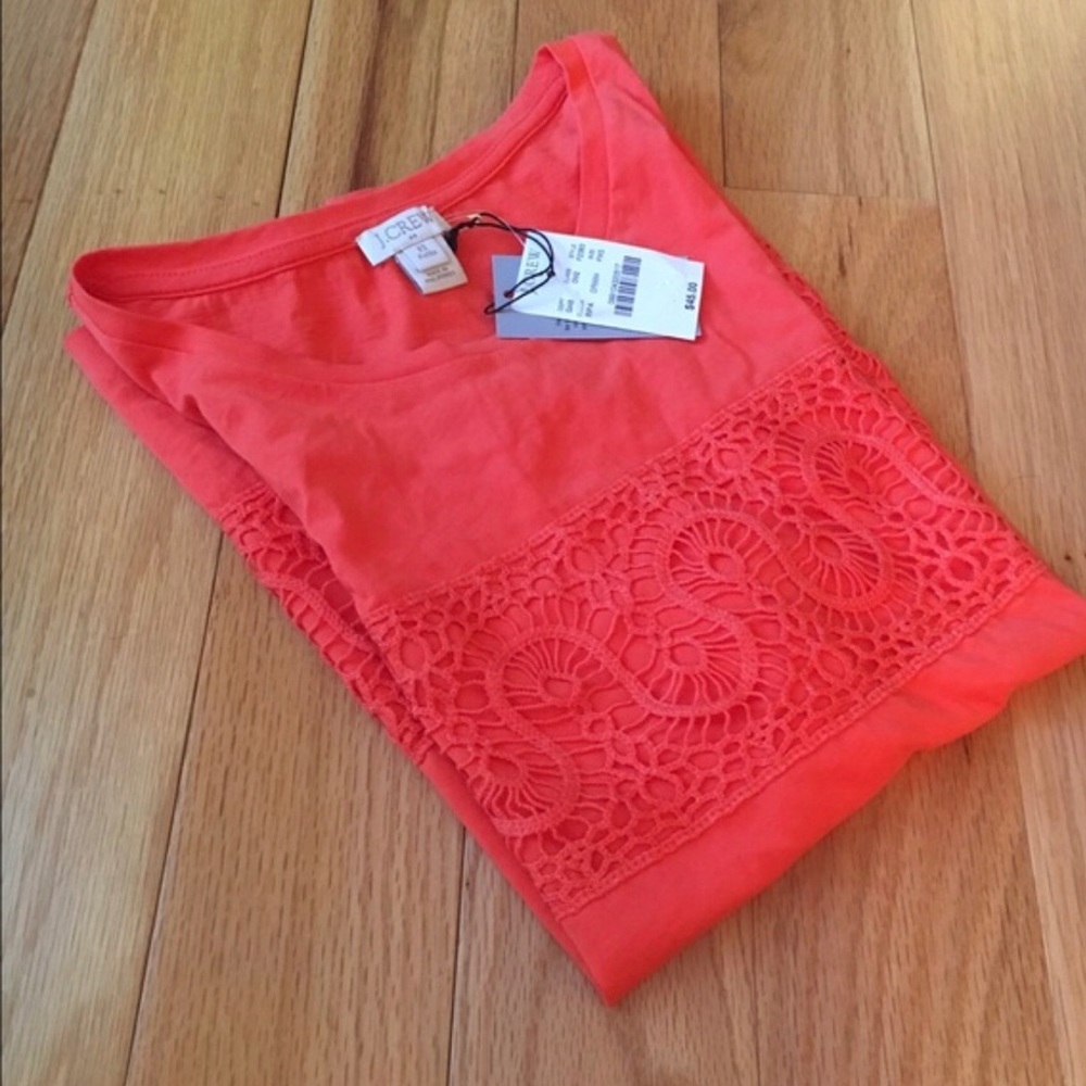 🎀NEW🎀JCREW Crochet Front Tank Top